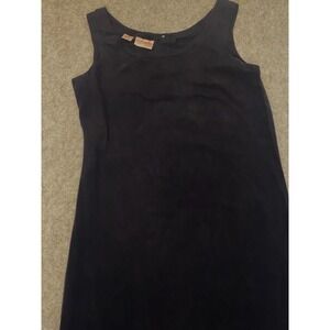 Rafaella Navy Blue Sleeveless 100% Silk Dress Woman Size‎ Petite 8